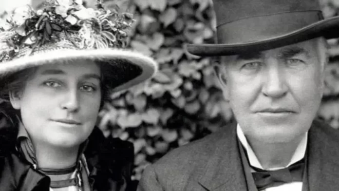 Thomas Edison and his wife