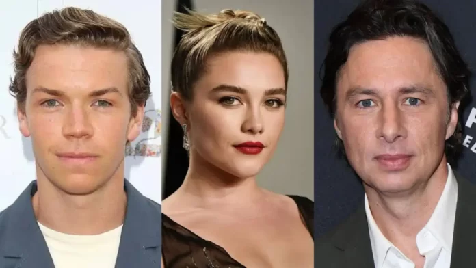 Will Poulter, Florence Pugh, and Zachary Israel Braff