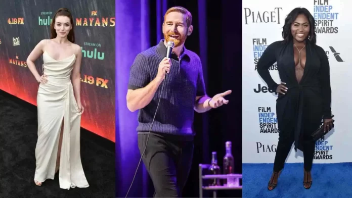 Andrew Santino, Danielle Brooks, and Sarah Bloger