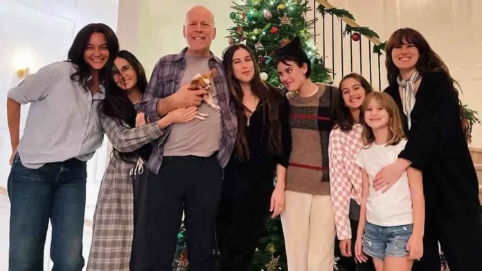 Bruce Willis with family