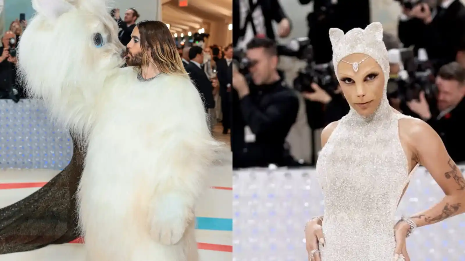 Jared Leto And Doja Cat Attend The 2023 Met Gala As Karl Lagerfeld's