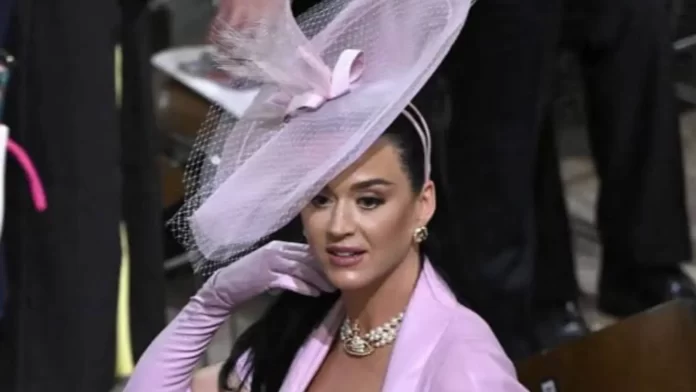 Katy Perry attending the coronation ceremony