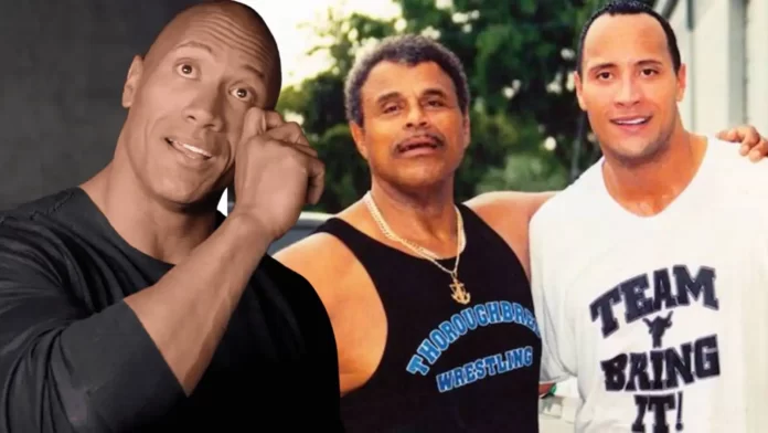 Dwayne Johnson with his father