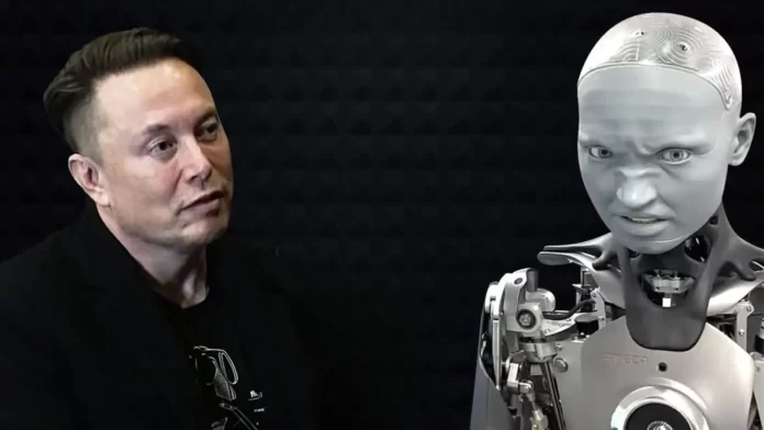 Elon Musk and Ameca