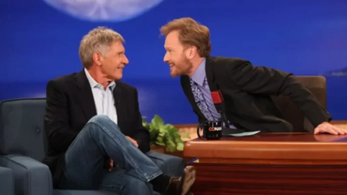 Harrison Ford and Conan O'Brien